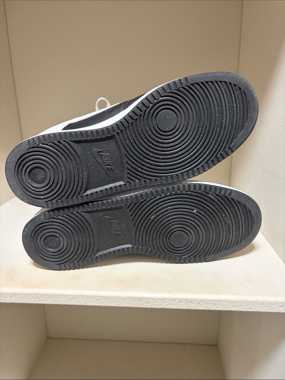 Nike Men’s Court Vision Sneakers in Black and White - Picture 7 of 7